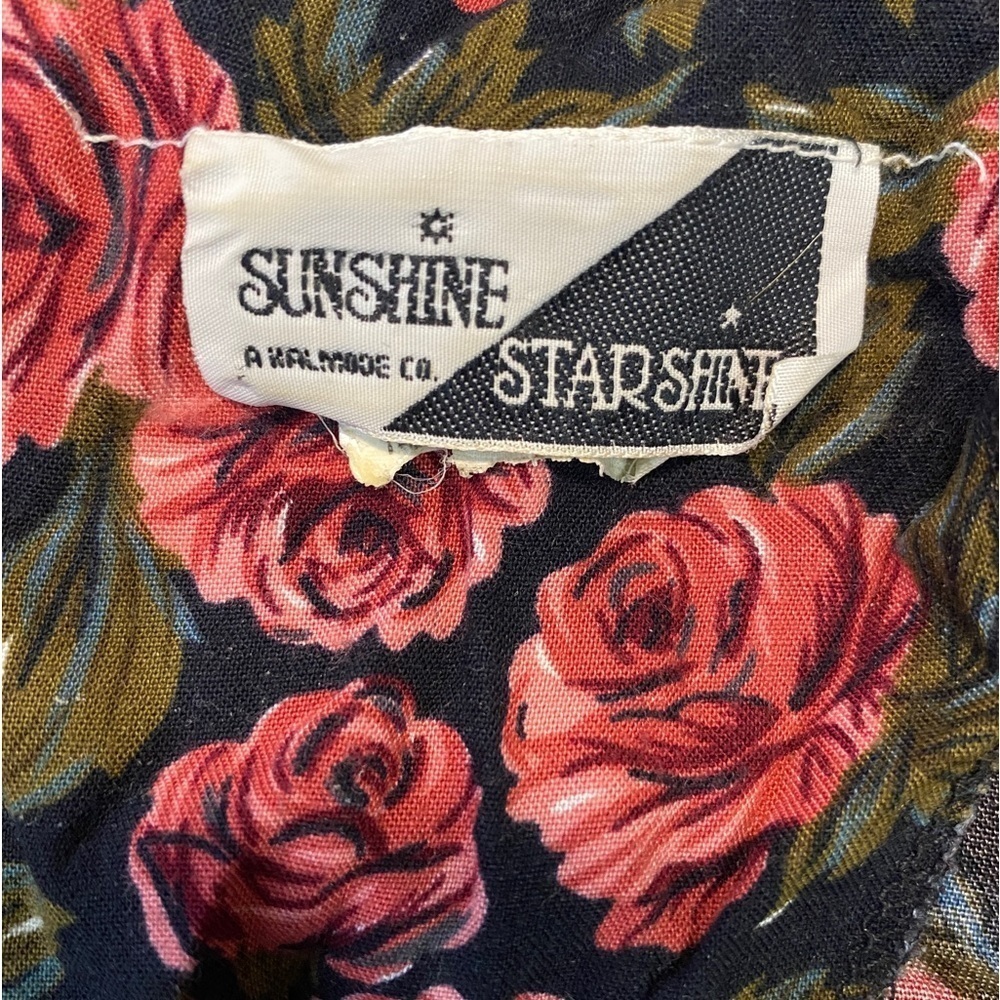 Sunshine Starshine Floral Print Tie Front Dress (Size:M, Color:Black/Multi) - Picture 3 of 3